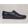 pantofi barbati bleumarin din piele naturala tip slip-on cu talpa confort 330EBLUE